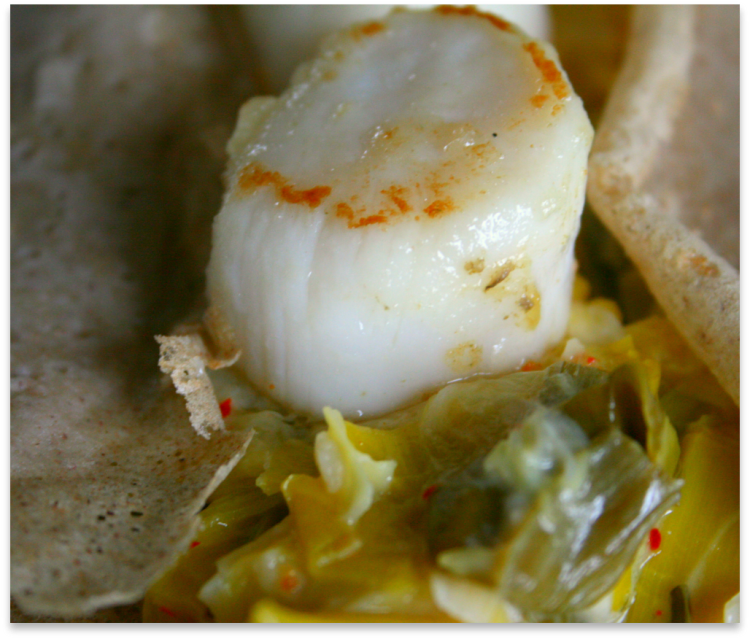 Galette fondue de poireaux