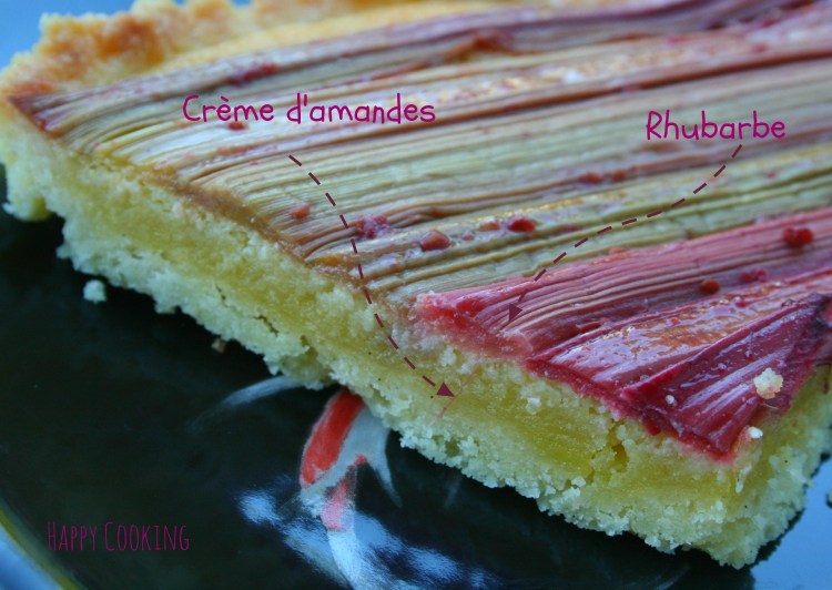 Tarte rhubarbe creme amandes