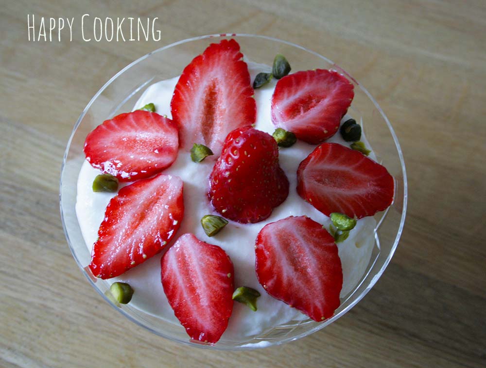 Fraises et mousse au mascarpone